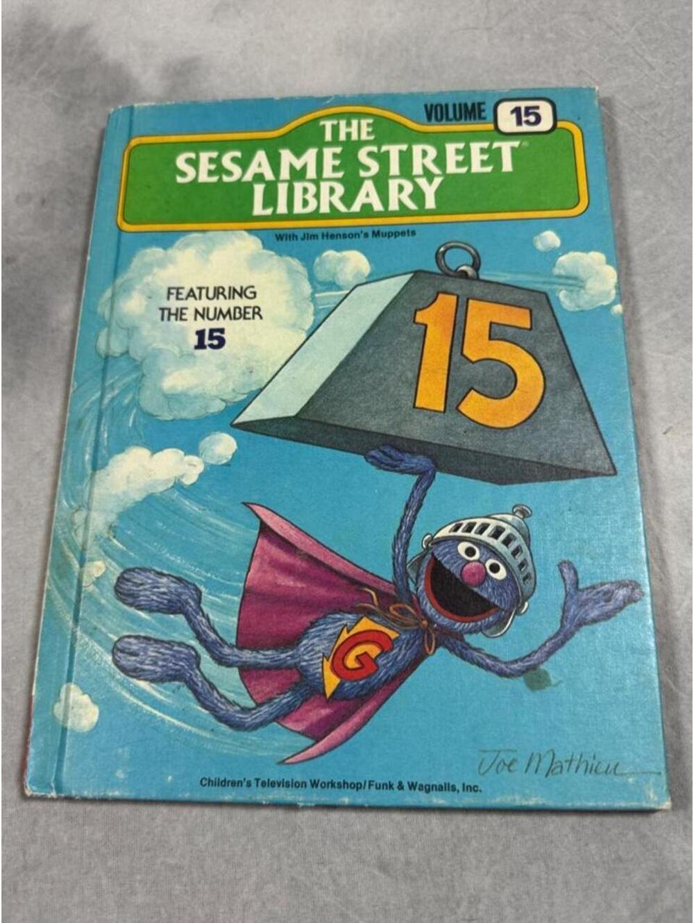 Vintage 1978 Sesame Street Library Vol 15 Grover Jim Henson Hardcover Book